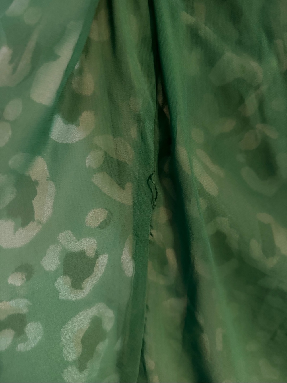 House of Harlow 1960 x Revolve Green Animal Print Wrap Blouse - Shoulder Pads - Picture 8 of 9